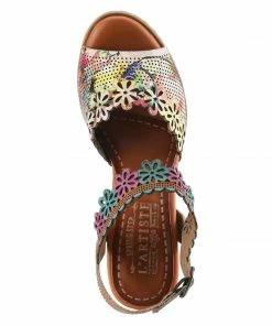 Lucinda's Camel Multi Floradacious Sandal