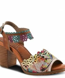 Lucinda's Camel Multi Floradacious Sandal