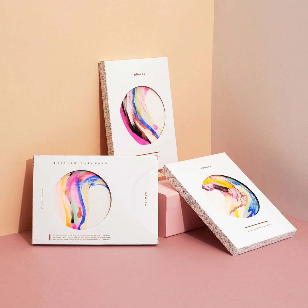 Lucinda's Candy Swirl Hand Painted Notebook New 4 Lucinda's Candy Swirl Hand Painted Notebook New