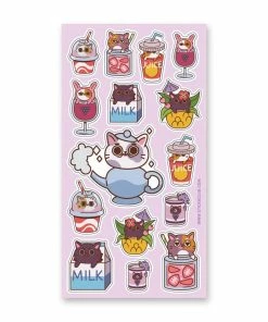 Lucinda's New Cat Drinks Stickers