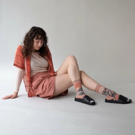 Lucinda's Chrysanthemum Socks 4 Lucinda's Chrysanthemum Socks