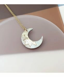 Lucinda's Pearl Crescent Moon Necklace