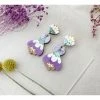 Lucinda's Purple Crocus Drop Earrings New