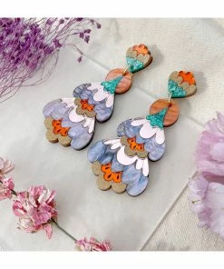 Lucinda's Pink Sky Crocus Statement Earrings