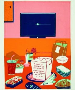 Lucinda's Wichita Food Delivery Guy Dish Towel