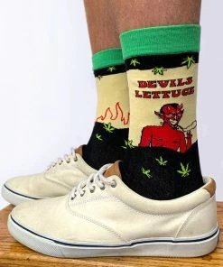Lucinda's Devil's Lettuce Men's Crew Socks New