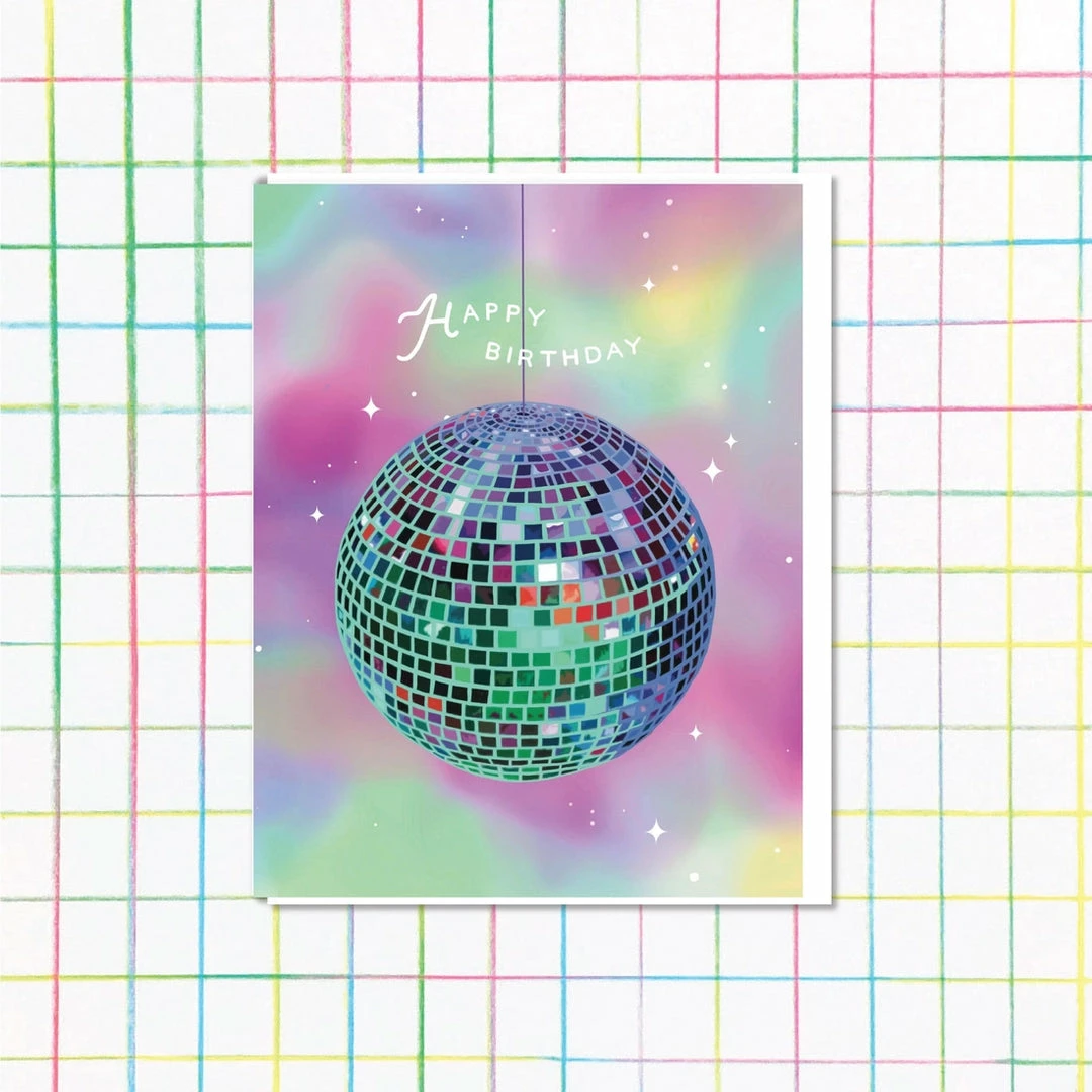 Lucinda's Disco Ball Birthday Card New 3 Lucinda's Disco Ball Birthday Card New