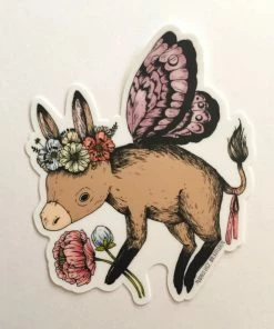 Lucinda's New Donkey Fairy Sticker