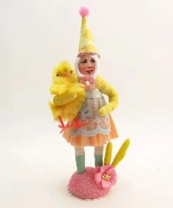 Lucinda's New Easter Girl With Fluffy Chick Figure