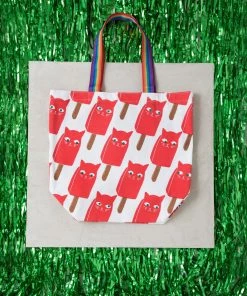 Lucinda's Catsicle Tote Bag New