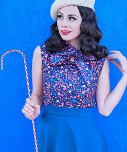 Lucinda's New Festive Fungi Tie Top