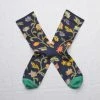 Lucinda's Slate Flower Garden Socks