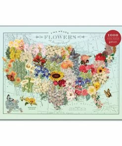 Lucinda's USA State Flower 1000 Pc Puzzle New