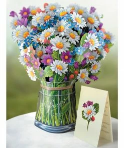 Lucinda's Field Of Daisies Pop Up Bouquet Card New 7 Lucinda's Field Of Daisies Pop Up Bouquet Card New