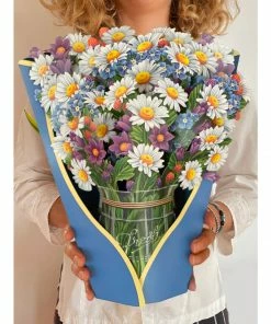Lucinda's Field Of Daisies Pop Up Bouquet Card New