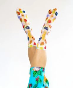 Lucinda's Gingham Fruit Sheer Socks