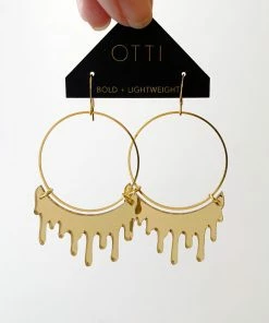 Lucinda's New Gold Slime Hoop Earring 7 Lucinda's New Gold Slime Hoop Earring