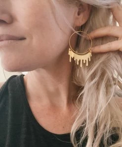 Lucinda's New Gold Slime Hoop Earring