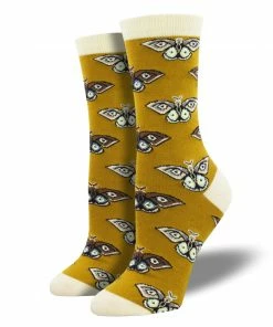 Lucinda's Golden Moth Bamboo Socks New