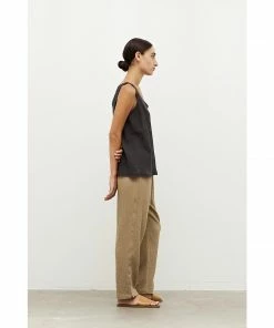 Lucinda's Washed Black Raw Edge Tank