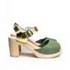 Lucinda's Moss Green Gold Visby Heel