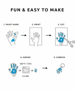 Lucinda's Hand Print Shrink Key Chain Kit New