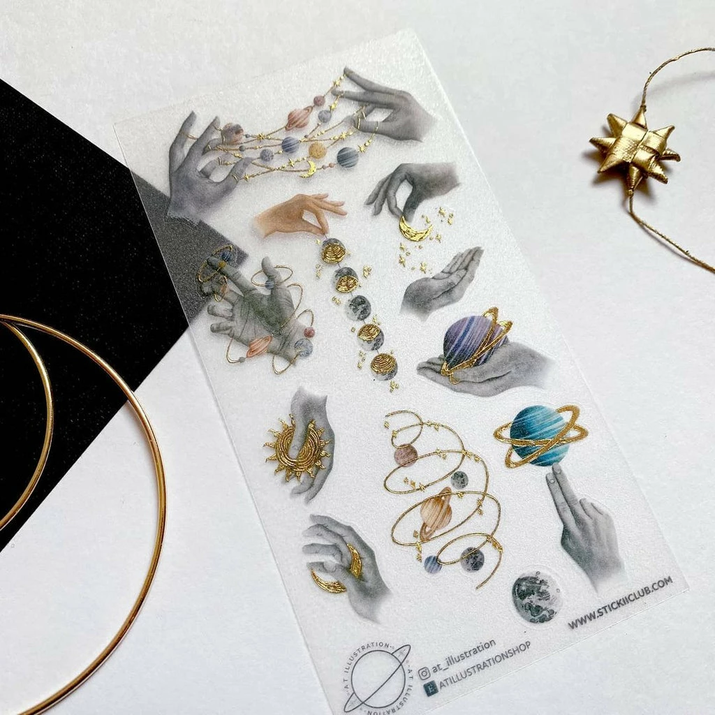 Lucinda's Planetary Hands Stickers New 4 Lucinda's Planetary Hands Stickers New
