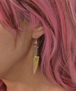 Lucinda's Holo Knife Hoop Earrings New