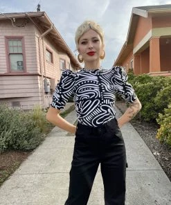 Lucinda's New Nooworks Puff Sleeve Top By Nooworks