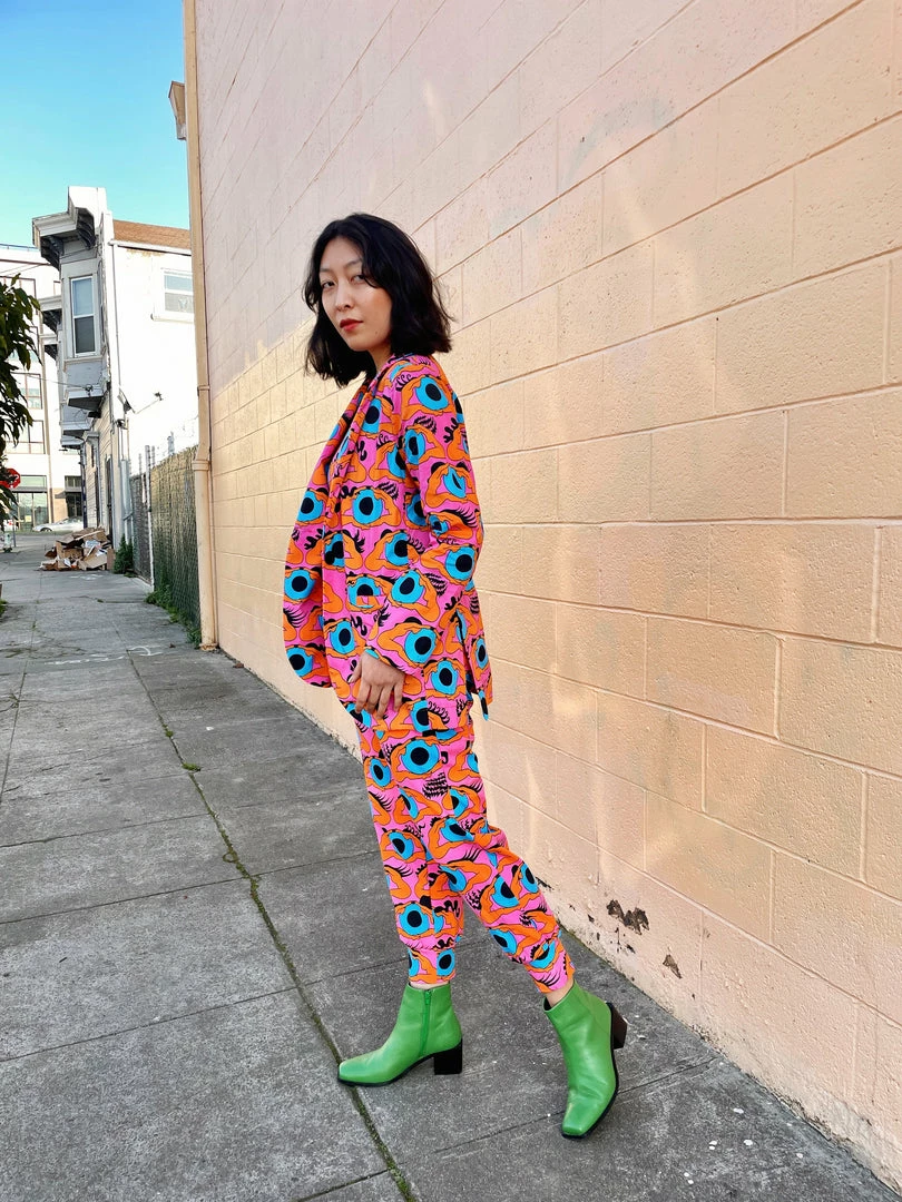 Lucinda's Psychedelic Eyes Blazer By Nooworks New 4 Lucinda's Psychedelic Eyes Blazer By Nooworks New