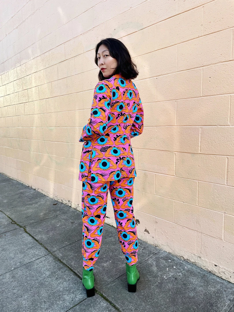 Lucinda's Psychedelic Eyes Blazer By Nooworks New 5 Lucinda's Psychedelic Eyes Blazer By Nooworks New