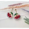 Lucinda's Isobel Sunset Floral Hoop Earrings New