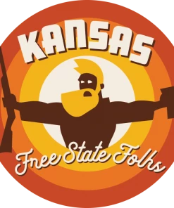 Lucinda's Wichita And Kansas Merch Free State Folks Sticker