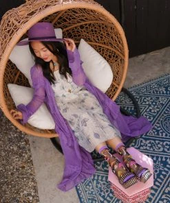 Lucinda's Magic Mushrooms Black Sheer Crew Socks New