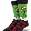 Lucinda's New Raptor Claus Men's Socks 2 Lucinda's New Raptor Claus Men's Socks