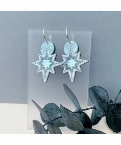 Lucinda's Midnight Star Deco Hoop Earrings