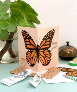 Lucinda's New Monarch Birthday Card