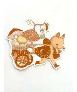 Lucinda's Mushroom Forager Sticker
