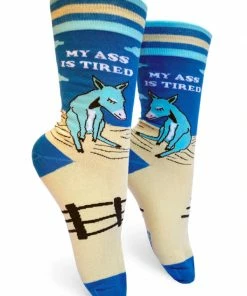 Lucinda's My Ass Is Tired Women's Crew Socks New