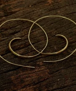 Lucinda's New Brass Needle Spiral Earrings