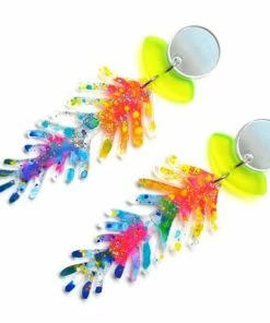 Lucinda's New Neon Ombre Branch Earrings 7 Lucinda's New Neon Ombre Branch Earrings