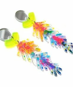 Lucinda's New Neon Ombre Branch Earrings 8 Lucinda's New Neon Ombre Branch Earrings