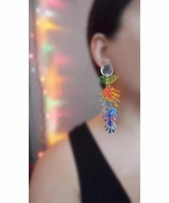 Lucinda's New Neon Ombre Branch Earrings 9 Lucinda's New Neon Ombre Branch Earrings