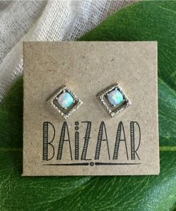 Lucinda's Geometric Opal Studs New