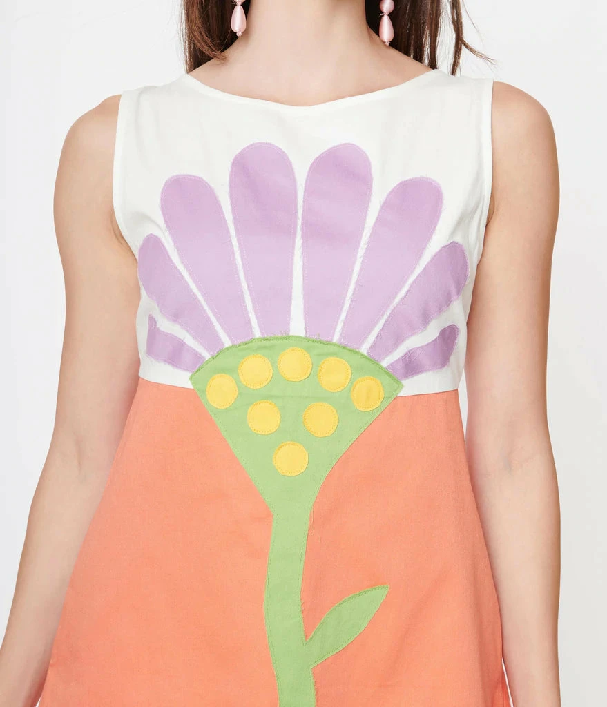 Lucinda's Orange Flower Power Mini Dress 4 Lucinda's Orange Flower Power Mini Dress