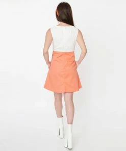 Lucinda's Orange Flower Power Mini Dress 8 Lucinda's Orange Flower Power Mini Dress