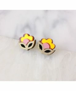 Lucinda's Orange Flora Stud New