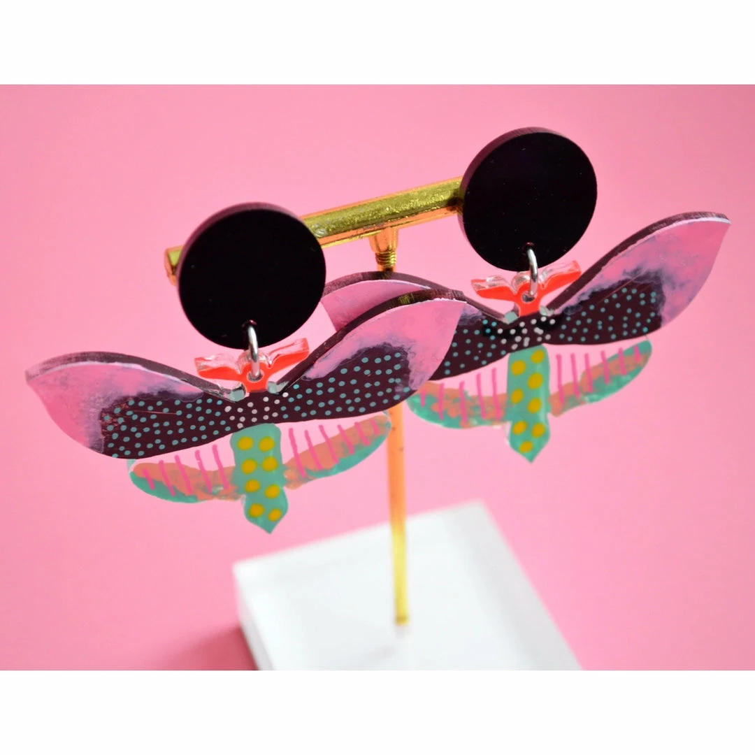 Lucinda's Pastel & Black Butterfly Earrings New 5 Lucinda's Pastel & Black Butterfly Earrings New