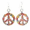 Lucinda's Blossom Peace Sign Earring New
