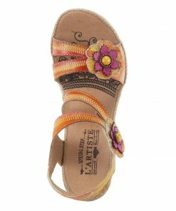 Lucinda's Peach Karnit Wedge New